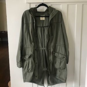 Abercrombie and Fitch Green anorak trench coat